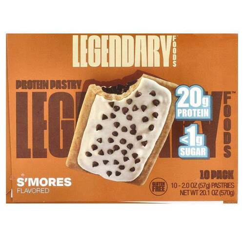 Legendary Foods,蛋白糕点，S'mores，10 包，每包 2 盎司（57 克