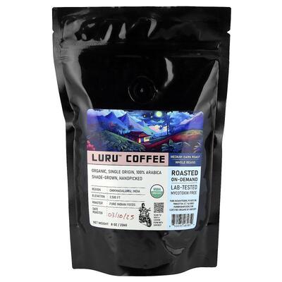 Pure Indian Foods,Luru™ Coffee, Whole Beans, Medium-Dark Roa