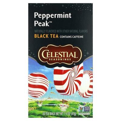 斯乐,Black Tea, Peppermint Peak, 20 Tea Bags, 1.4 oz (41 g)
