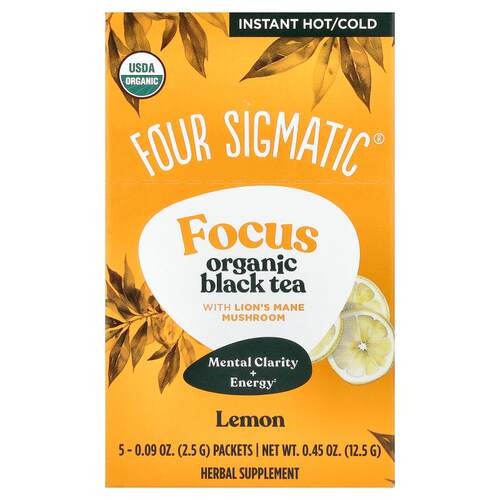 Four Sigmatic,Focus, Organic Black Tea With Lion's Mane Mush
