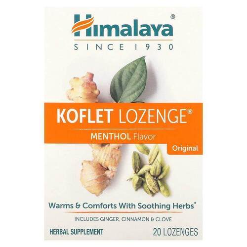 Himalaya,Koflet 锭剂，天然橙子小豆蔻味，20 粒锭剂