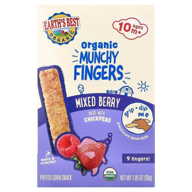 Earth's Best,Organic Munchy Fingers, Ages 10 m+, Mixed Berry图片