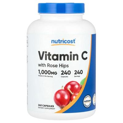 Nutricost,Vitamin C with Rose Hips, 1,000 mg, 240 Capsules