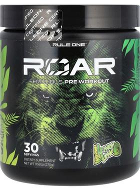 Rule One Proteins,Roar, Ferocious Pre-Workout, Lemon Lime, 9
