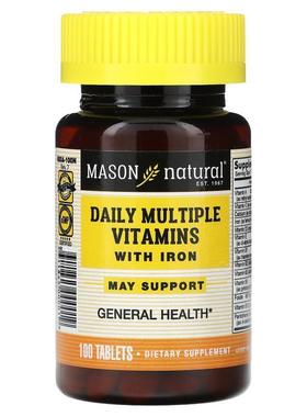 MAV，每日复合维生素，铁，100粒