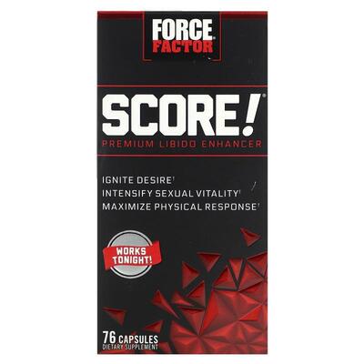 Force Factor,Score! 优质力比多加强剂，76 粒胶囊增强活力