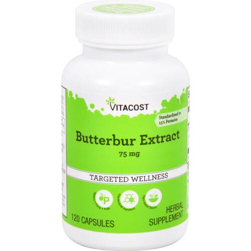 Vitacost,Butterbur Extract - Standardized, 75 mg, 120 Capsul