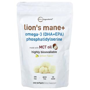 Micro Ingredients,Lion's Mane + Omega-3 (DHA+EPA) Phosphatid