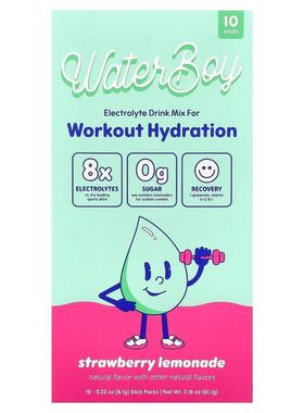 Waterboy,Workout Hydration, Electrolyte Drink Mix