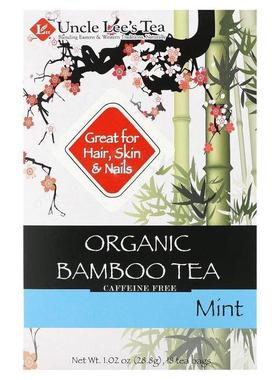 安可李氏茶,Organic Bamboo Tea, Mint, Caffeine Free, 18 Tea B