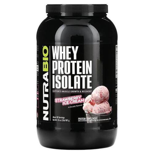 Nutrabio Labs,分离乳清蛋白，草莓冰淇淋味