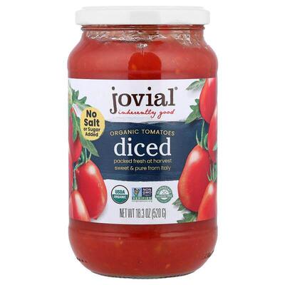 Jovial,Organic Diced Tomatoes, 18.3 oz (520 g)