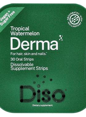 Diso,Derma, Tropical Watermelon, 30 Oral Strips