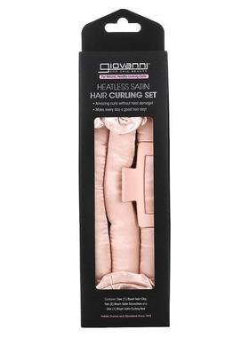 乔凡尼,Heatless Satin, Hair Curling Set, Blush, 4 Pieces