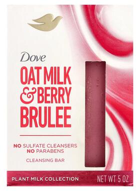 多芬,Cleansing Bar Soap, Oat Milk & Berry Brulee, 5 oz
