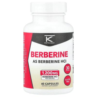 KetoLogic,小檗碱，60 粒胶囊（每粒胶囊 600 毫克）