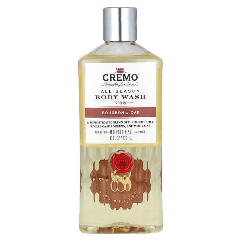 Cremo,All Season，沐浴露，8 号，波本威士忌和橡木，16 液量盎4