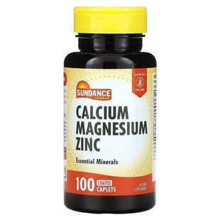 Sundance,Calcium, Magnesium, Zinc, 100 Coated Caplets