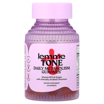 Lemme,Tone, Daily Metabolism Gummies, Watermelon Apple, 60 G