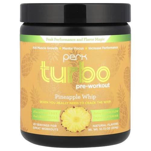 Perk Energy,Turbo，锻炼前配方，Pineapple Whip，10.72 盎司（3