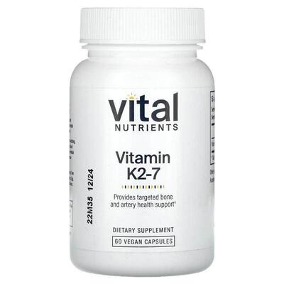 Vital Nutrients,Vitamin K2-7, 60 Vegan Capsules