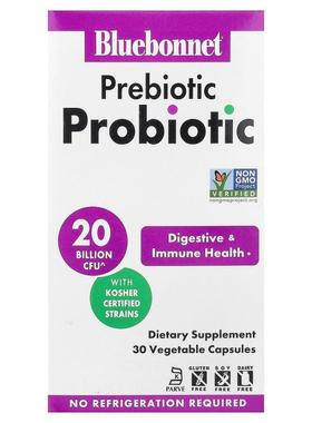 Bluebonnet Nutrition,Prebiotic Probiotic, 30 Capsules