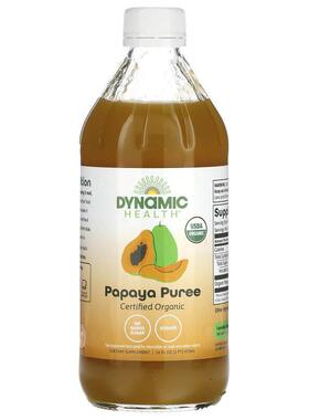 Dynamic Health,有机，番木瓜泥，16液量盎司（473毫升）