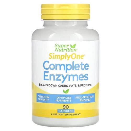 Super Nutrition,Simply One，完整酶，90 粒胶囊