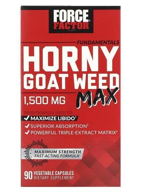 Force Factor Fundamentals特强淫羊藿素食胶囊男性易吸收快效