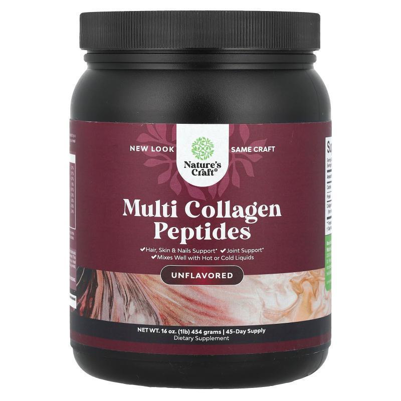 Natures Craft,Multi Collagen Peptides, Unflavored, 16 oz (45