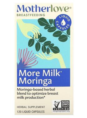 Motherlove,More Milk Moringa, 120 Liquid Capsules