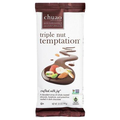 Chuao Chocolatier,Dark Chocolate Bar, Triple Nut Temptation™