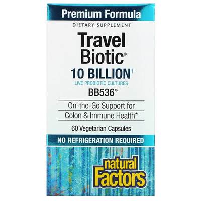 Natural Factors,Travel Biotic，BB536，100 亿，60 粒素食胶囊