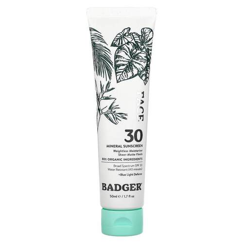 贝吉獾,Face Mineral Sunscreen, SPF 30, 1.7 fl oz (50 ml)