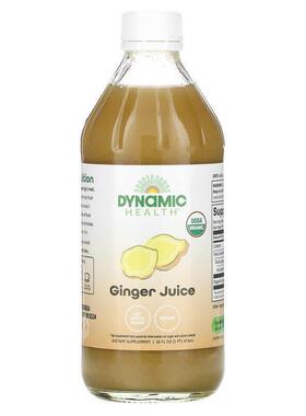 Dynamic Health,Certified Organic Ginger, 全 Juice, Unsweeten