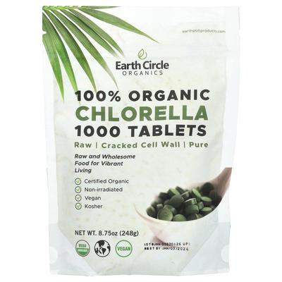 Earth Circle Organics,全有机小球藻片，1,000 片，8.75 盎司（2