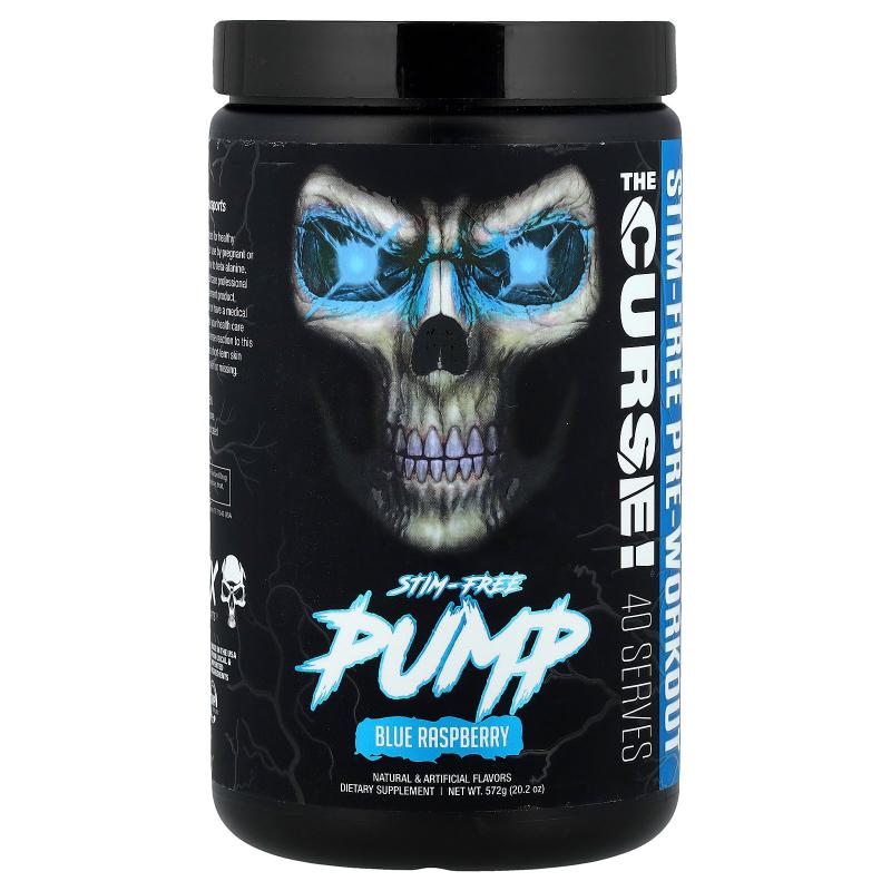 JNX Sports,Stim-Free Pump, Pre-Workout, Blue Raspberry, 20.2