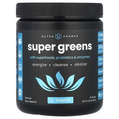NutraChamps,含 Superfood、益生菌和酶的 Super Greens，热带风8