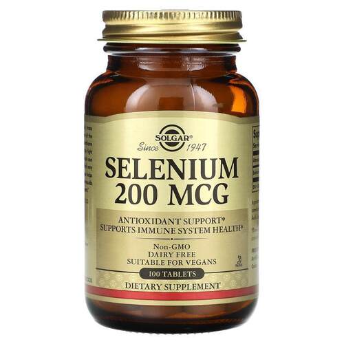 索尔加,Selenium, 200 mcg, 100 Tablets