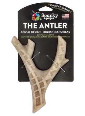 Spunky Pup,The Antler, Elk Shaped, Chew Toy, Chicken, 1 Coun