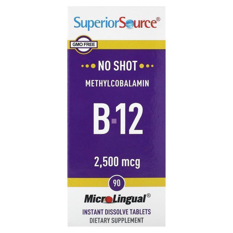 Superior Source,Methylcobalamin B-12, 2,500 mcg, 90 Instant
