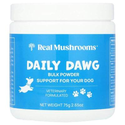 Real Mushrooms,日常 Dawg 散装粉，狗狗专用，2.65 盎司（75 克
