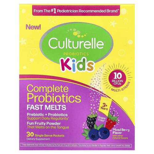 康萃乐,Kids, Complete Probiotics Fast Melts, 3+ Years, Mixed