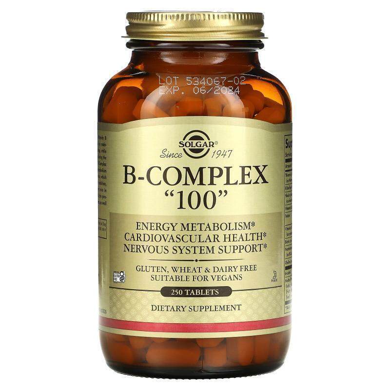 Solgar 索尔加维生素B群膳食补充片心血管健康神经系统健康