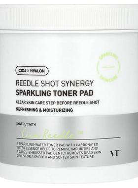 VT Cosmetics,Reedle Shot Synergy, Sparkling Toner Pad, 80 Pa