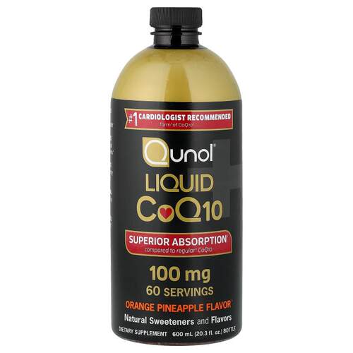 Qunol,Liquid CoQ10, Orange Pineapple, 20.3 fl oz (600 ml)