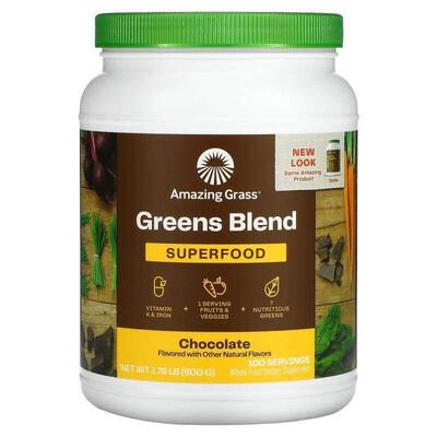 神奇草,Green Superfood 系列饮品粉，巧克力口味，28.2盎司（800