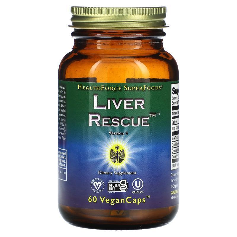 HealthForce Superfoods,Liver Rescue, 60 Vegan Caps