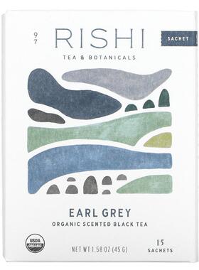 Rishi Tea,有机红茶，英式早餐，15 包，1.69 盎司（48 克）