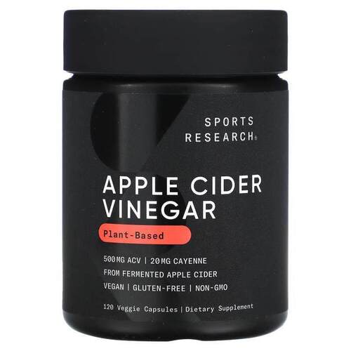 Sports Research,含辣椒的苹果醋120粒胶囊